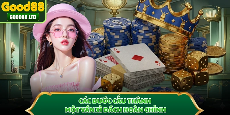 Các bước cấu thành một ván xì dách hoàn chỉnh